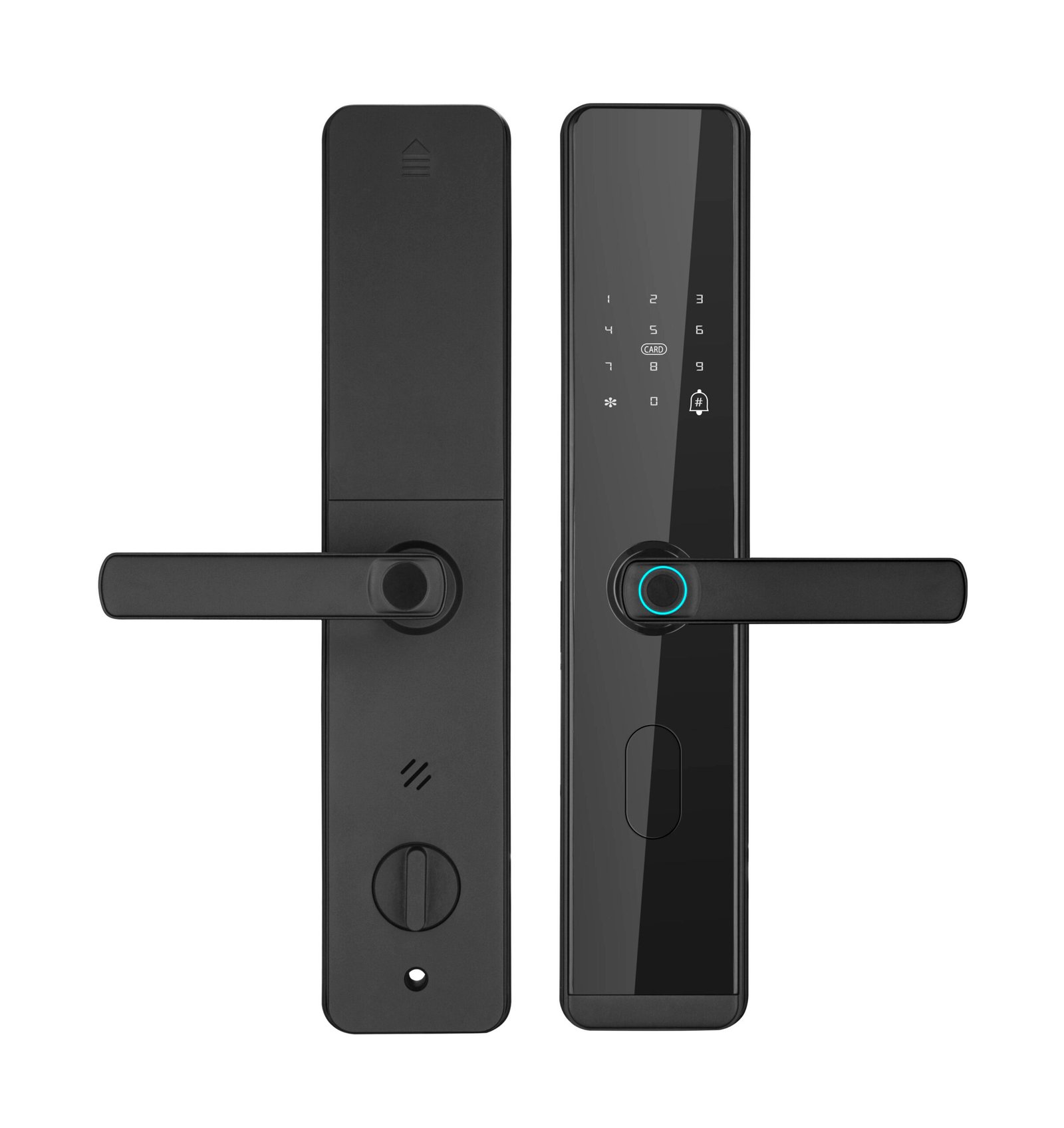 DDA3 semi-automatic one-grip smart lock, matte black, front view