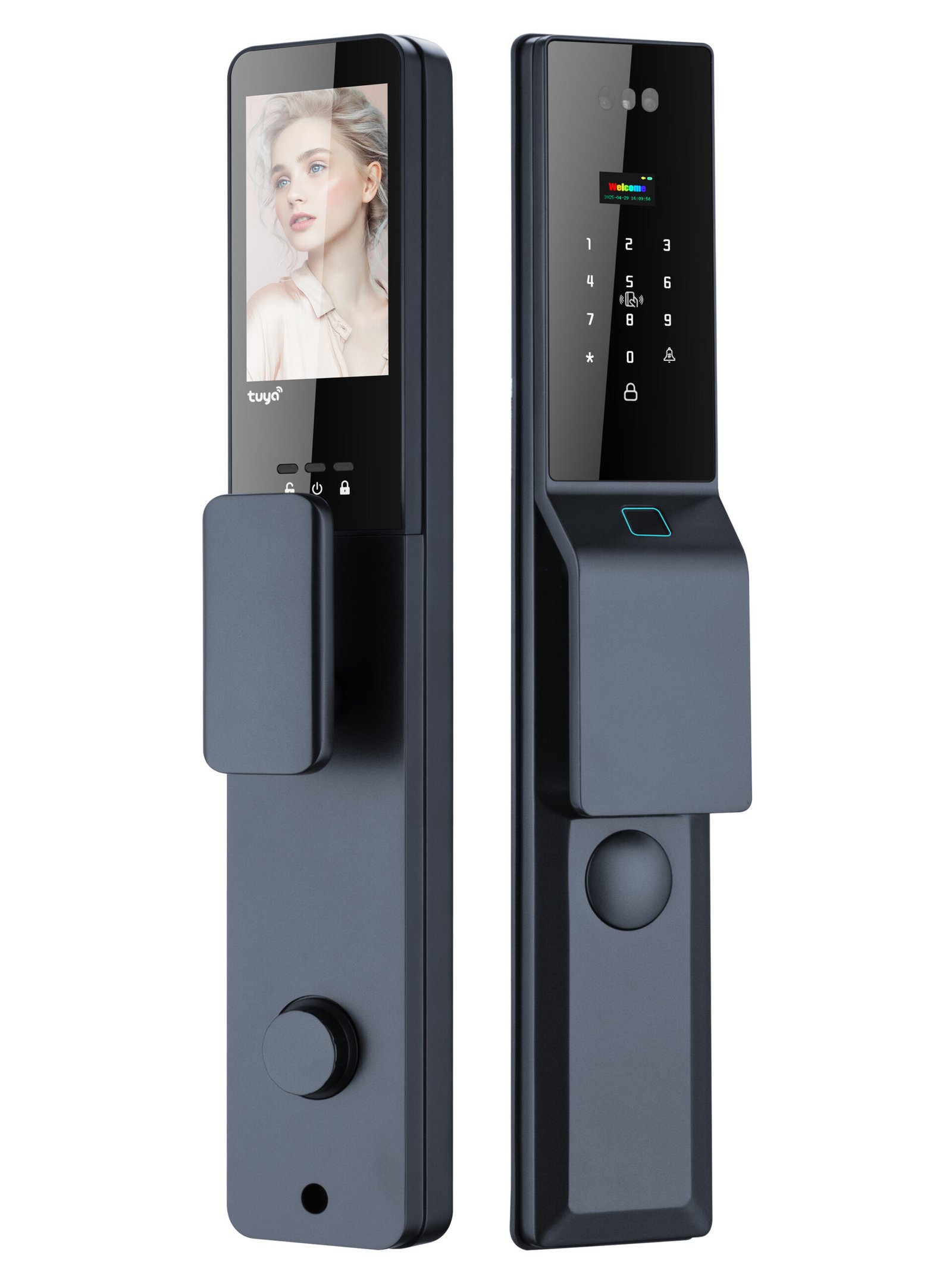 CaremLock DDL5 waterproof 3D face and palm vein smart lock with video intercom