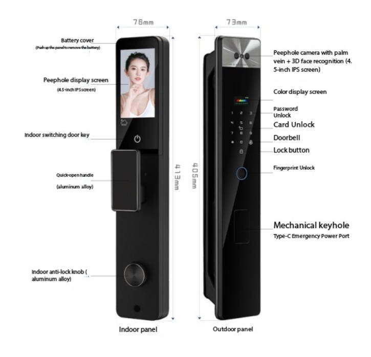 DDL8 smart lock structure and access features