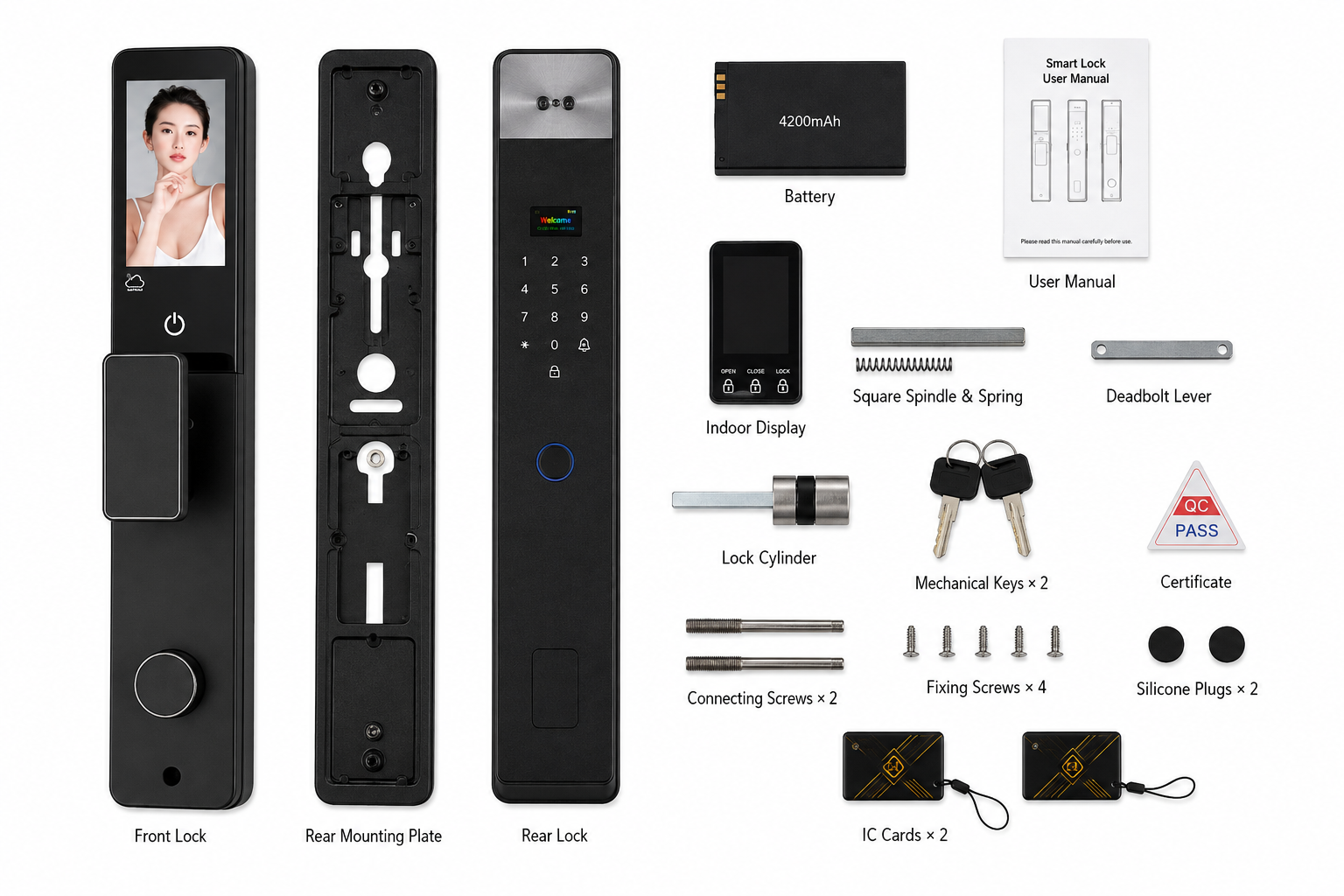 DDL8 smart lock components and accessories