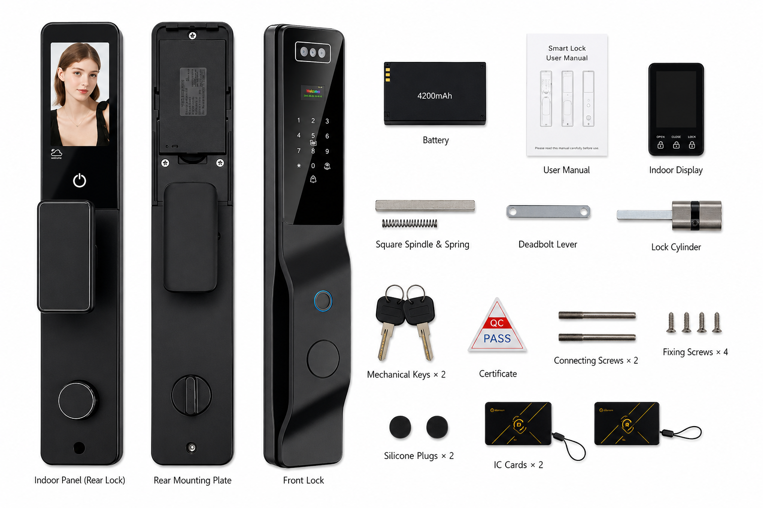 DDL9 smart lock components and accessories