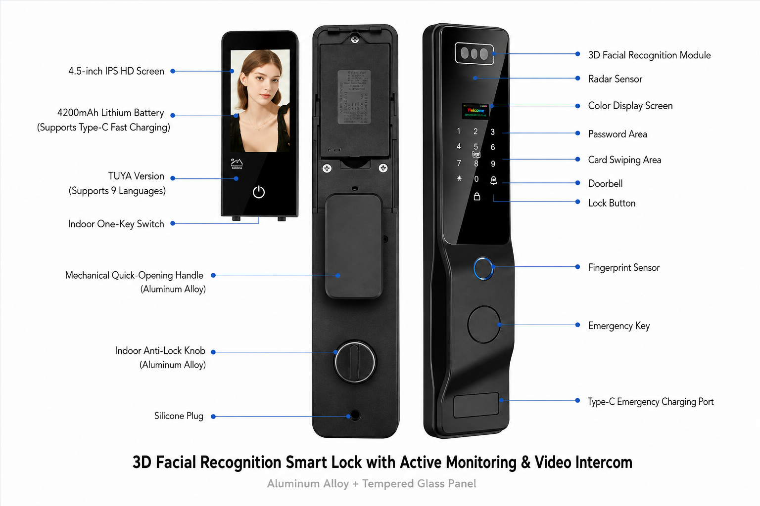 DDL9 smart lock structure and access features