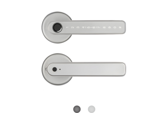 190 Lever Smart Lock front and rear view