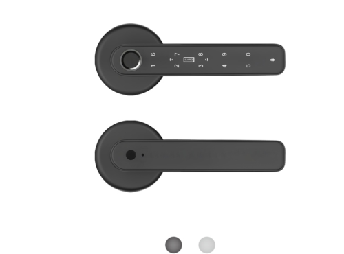 196 Lever Smart Lock front and rear view