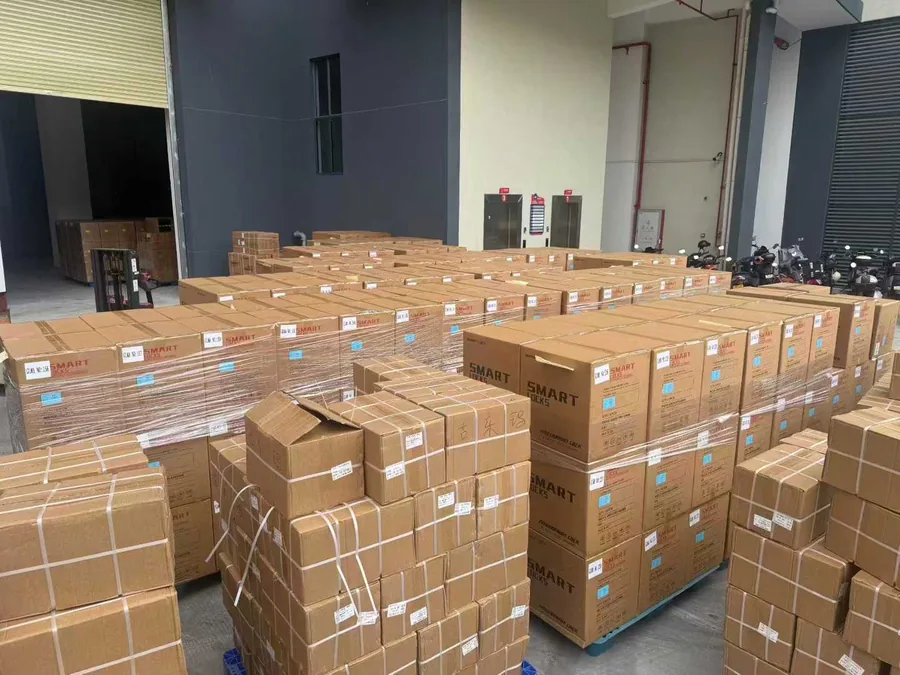 CaremLock smart lock orders packed and stacked in the warehouse