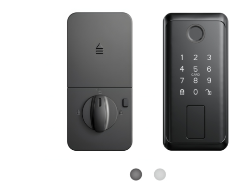 DS05 Deadbolt Smart Lock front and rear view